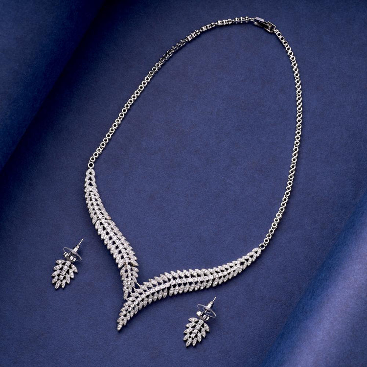 Crystal Dust Necklace Set - Blingvine Jewellery
