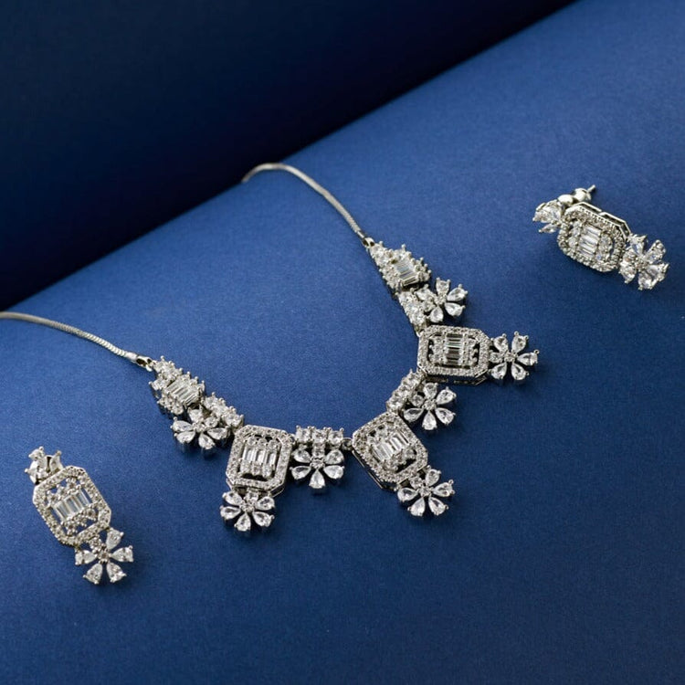 Crystal Flora Necklace Set
