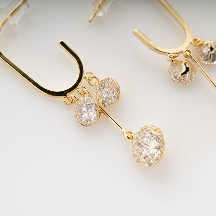 Kundan Drop Earrings for Kids Girls Women Simple Gold Wedding Jewellery