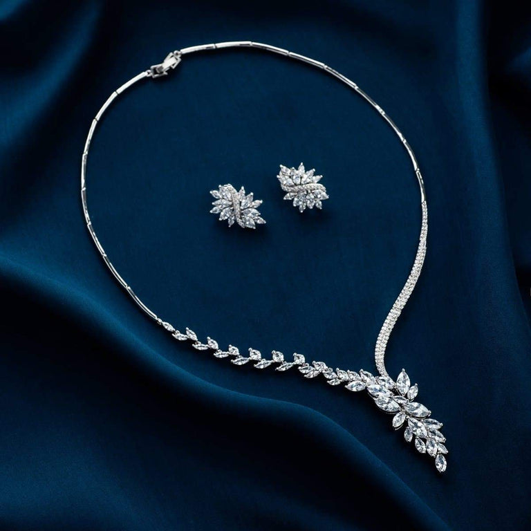 Platinum Choker Necklace By Asp Fashion Jewellery – 𝗔𝘀𝗽 𝗙𝗮𝘀𝗵𝗶𝗼𝗻  𝗝𝗲𝘄𝗲𝗹𝗹𝗲𝗿𝘆