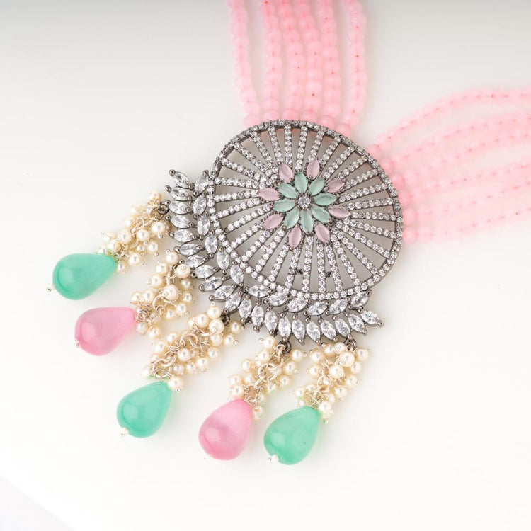 Buy Odette Green Rhinestone Necklace Online