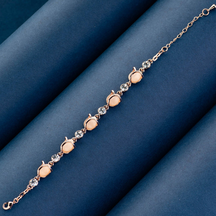 Flora Crystal and Stone Bracelet - Blingvine Jewelry