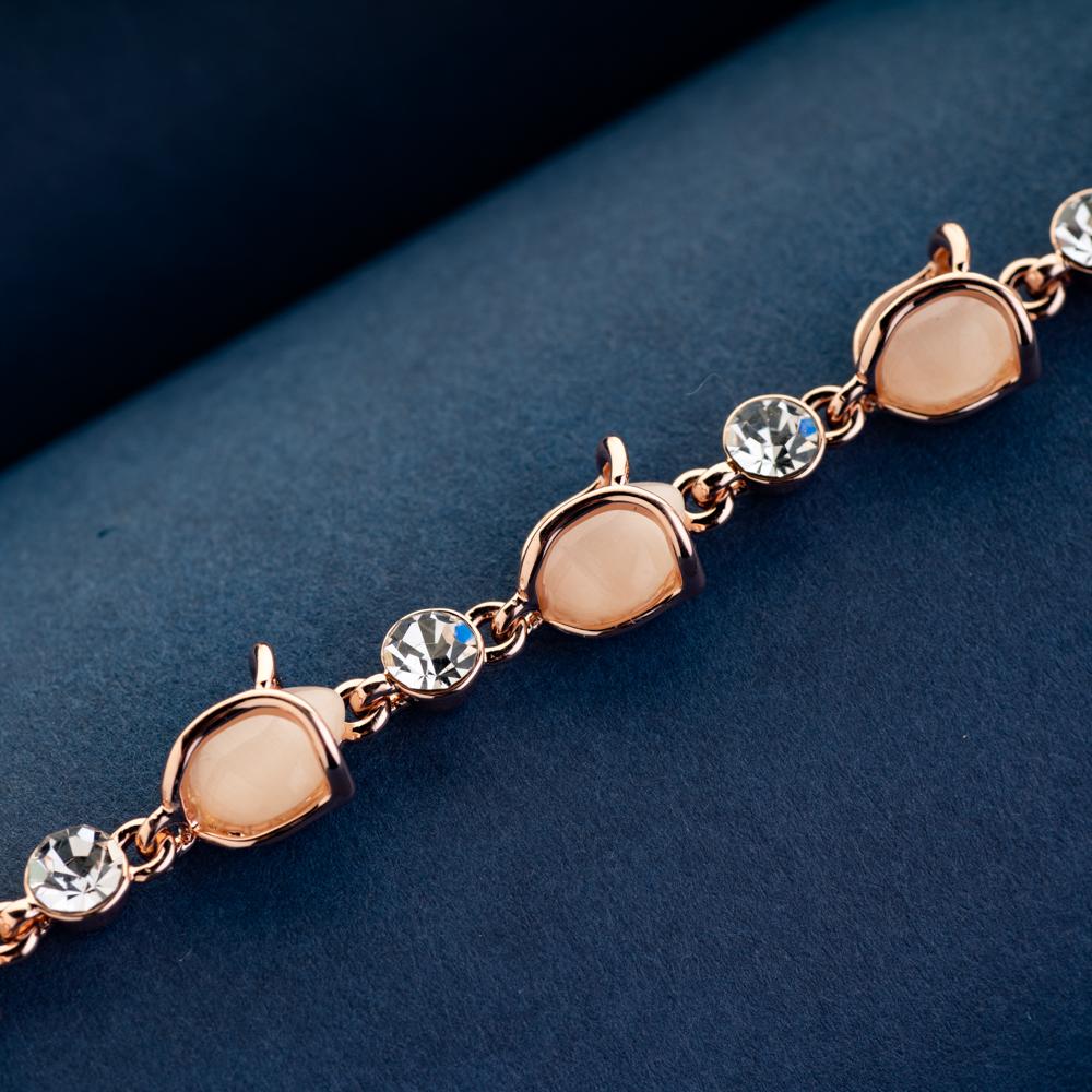 Flora Crystal and Stone Bracelet - Blingvine Jewelry