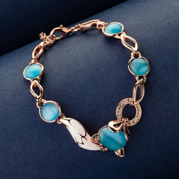 Foxy Blue Stone Bracelet - Blingvine Jewellery