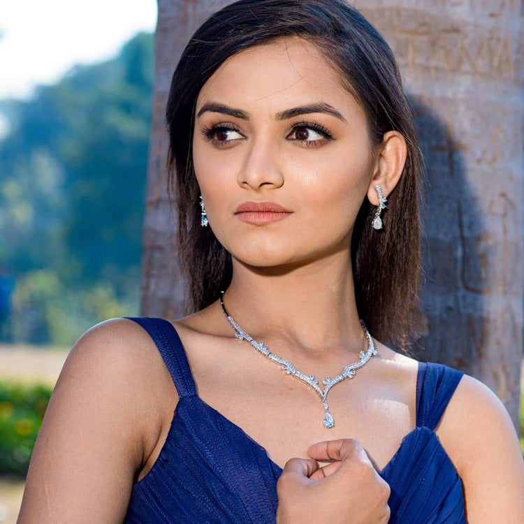 ENSKEFEN Pearl Necklace Set for Women Diamond India | Ubuy