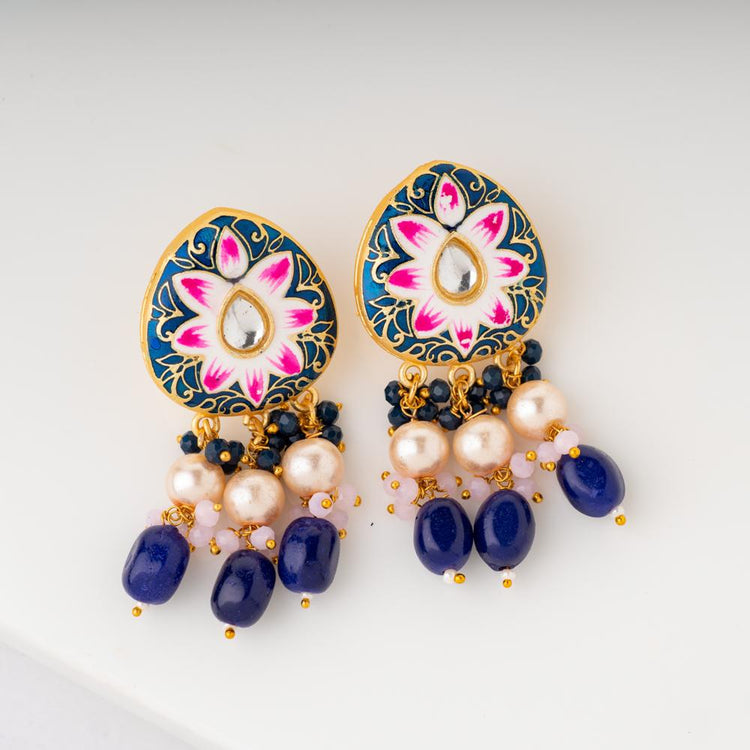 Seven Saarang Blue Earrings – madhurya.com