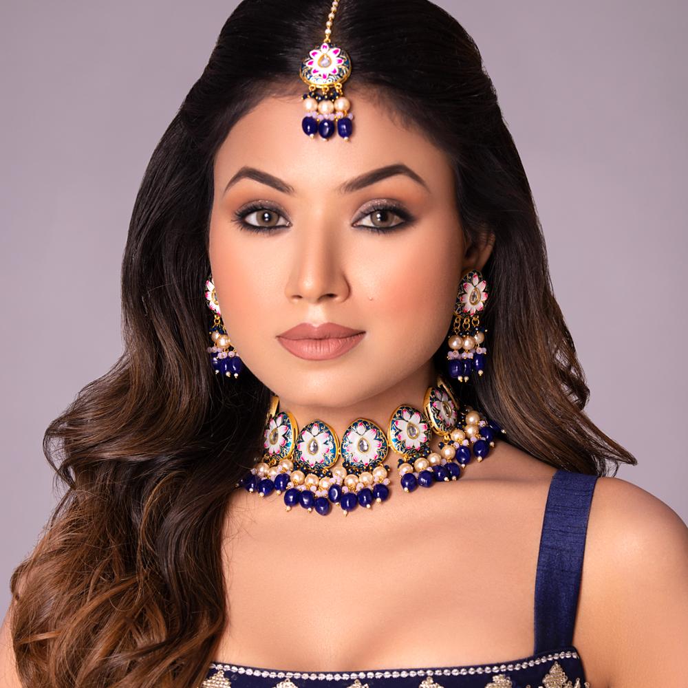 Fulki Meenakari Necklace Set