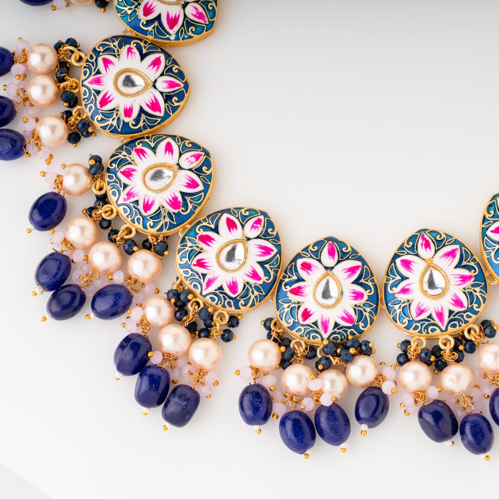 Fulki Meenakari Necklace Set