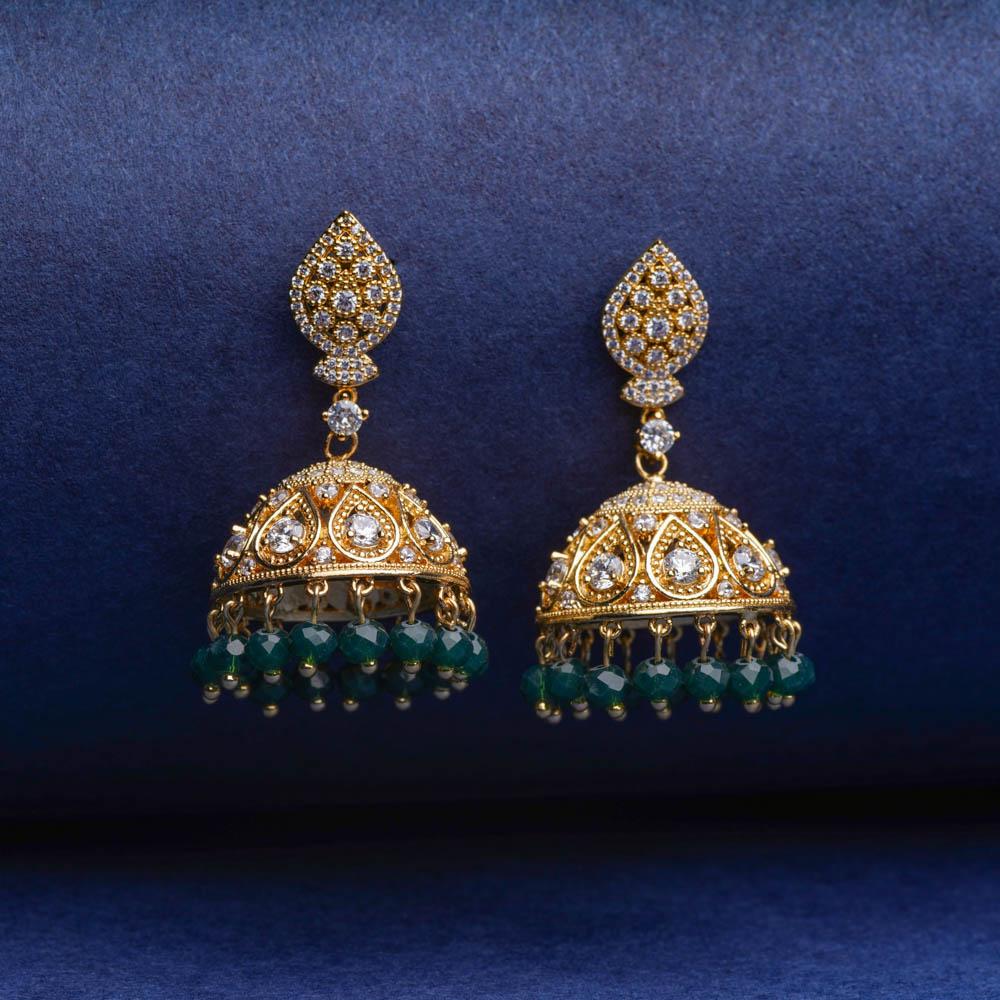 Geetanjali Jhumka Earrings - Blingvine Jewelry