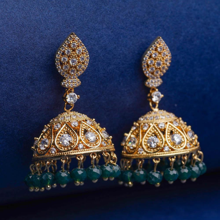 Geetanjali Jhumka Earrings - Blingvine Jewelry