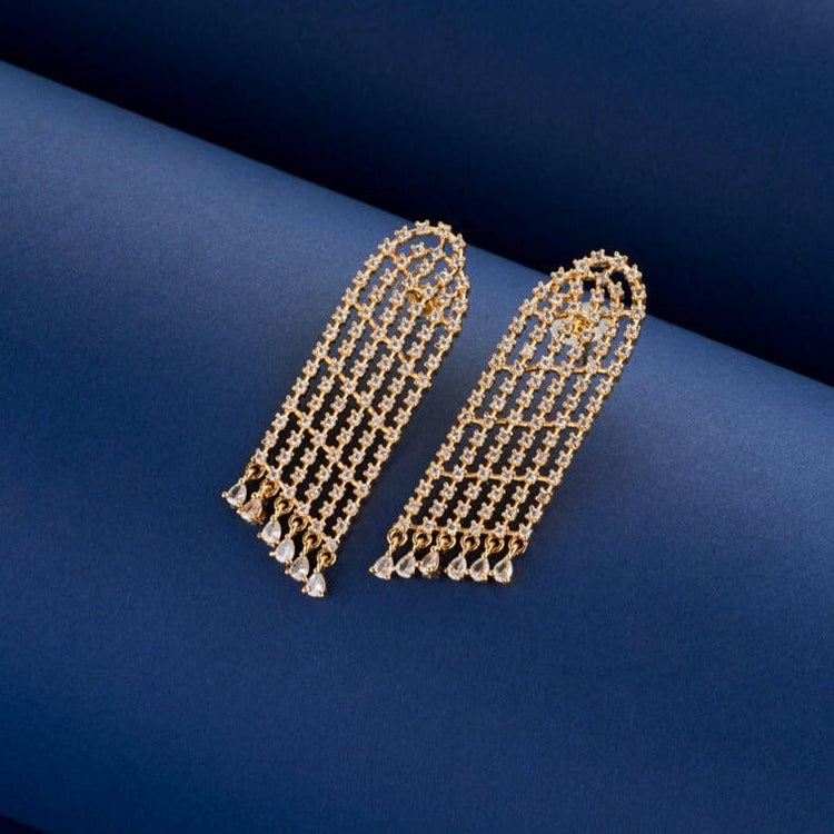 Gold Earrings (3.400 Grams)in 22Kt Plain Yellow Gold | Mohan Jewellery