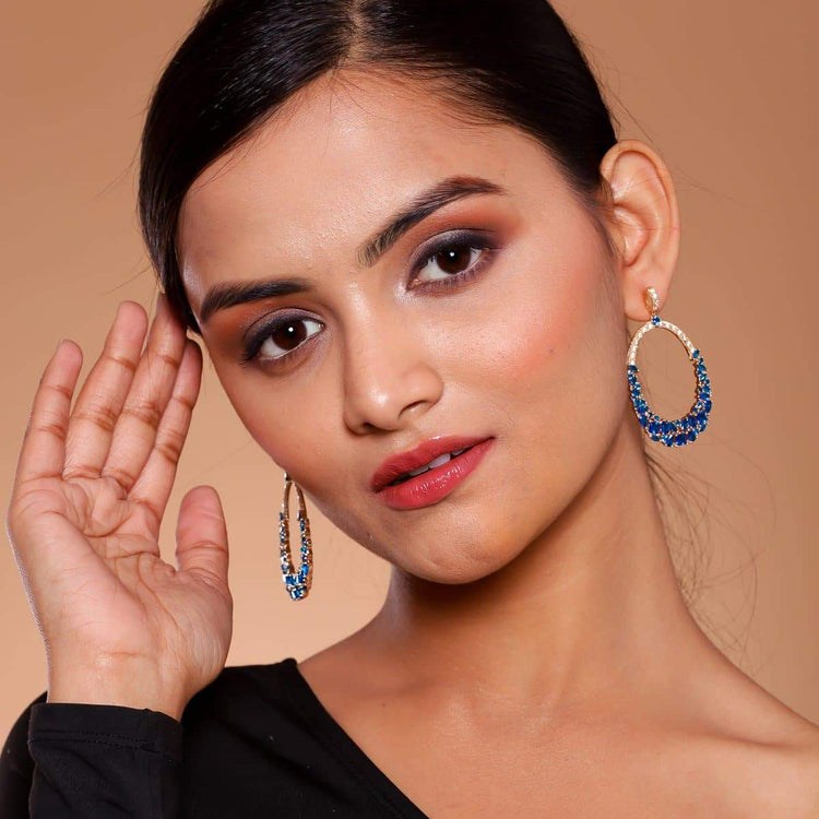 Buy Voylla Gwalior Dome and Tassels Drop Earrings Online