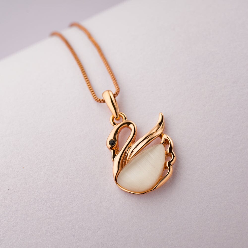 Golden Swans Pendant Set