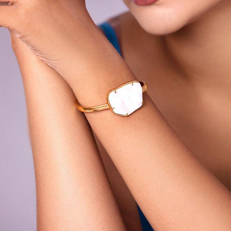 Marchesa Gold Tone Pearl Crystal Bangle Bracelet | Dillard's
