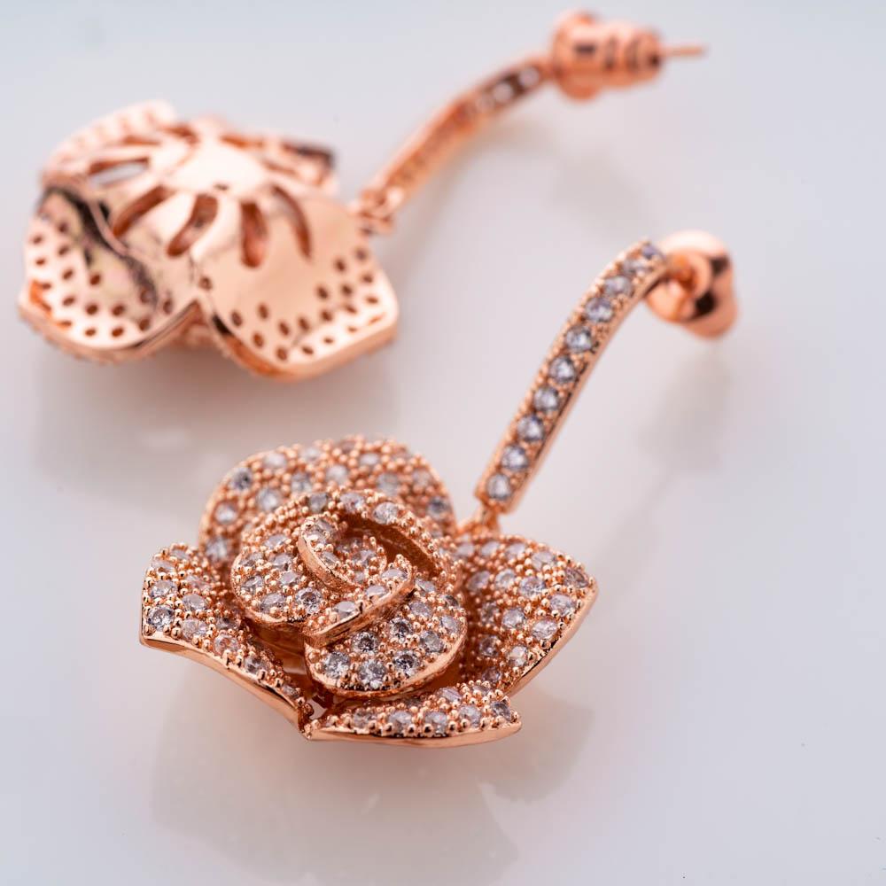 Gulabo Crystal Floral Earrings