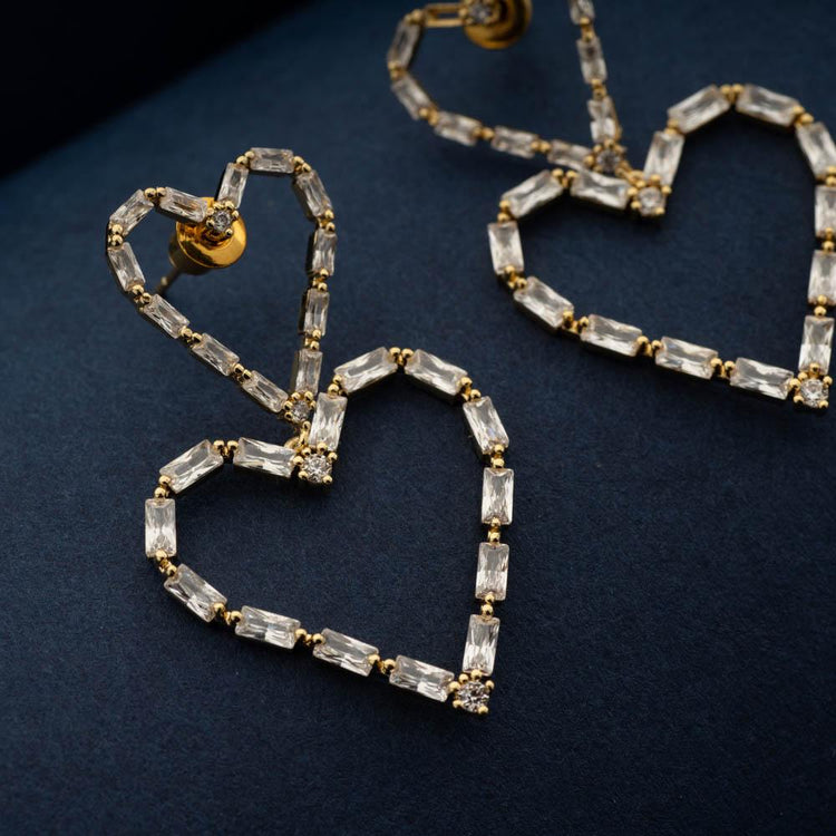 Hearty Crystal Heart Earrings - Blingvine Jewelry