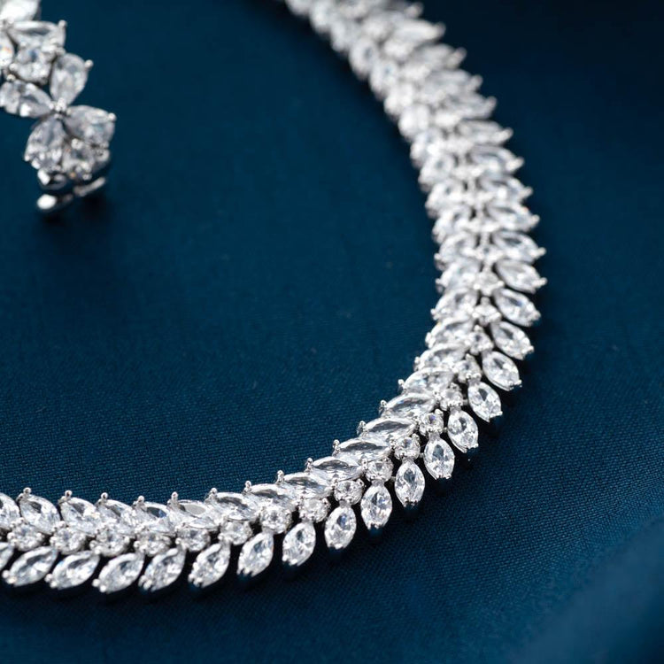 Tennis Rankins Necklace 3pc Set Rhodium Bridal Bracelet set Swarovski  Inspired | eBay