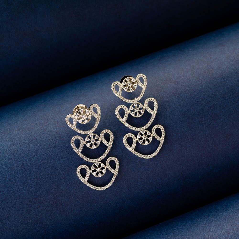 Izra Crystal Necklace Set Platinum - Blingvine Jewelry