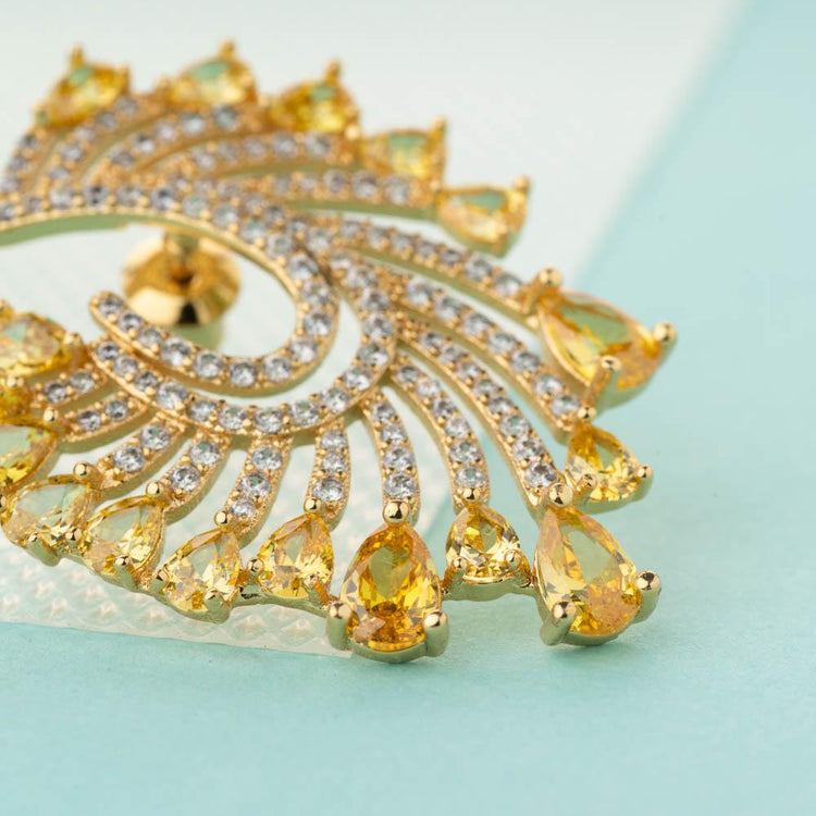 Peacock 22k Gold Stud Jhumki Earrings , Handmade Yellow Gold Earrings for  Women, Vintage Antique Design Indian Gold Earrings Jewelry - Etsy