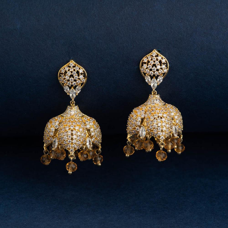 Buy South Indian Bridal Wear One Gram Gold Jhumkas Earrings Design for Women