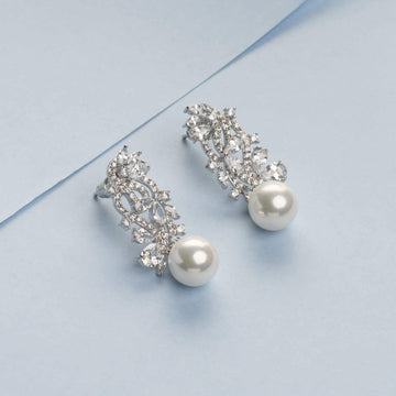 Kyrrah Crystal and Pearl Earrings