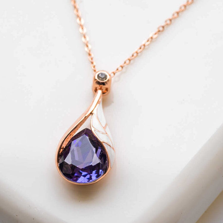 9ct Rose Gold Amethyst, Pink Sapphire and Diamond Pendant – BURLINGTON