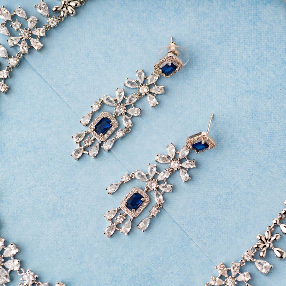 Mallika Luxury Crystal Necklace Set - Blingvine