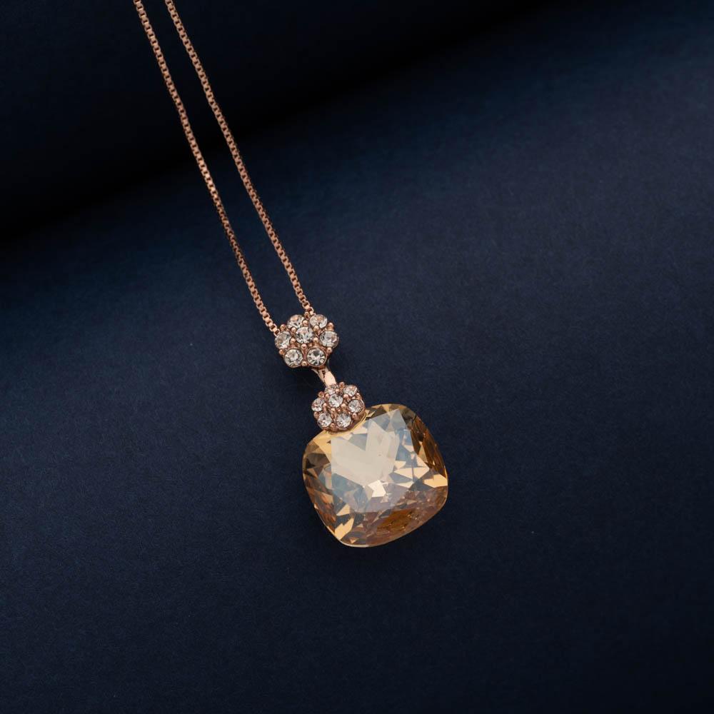 Mehreen Crystal Pendant Necklace Set