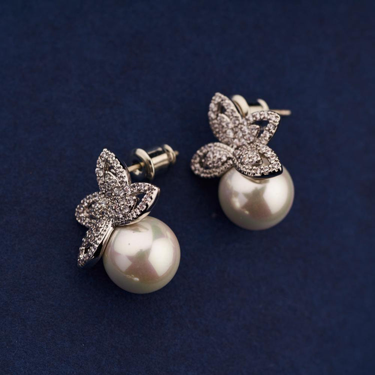 Noelle Crystal and Pearl Pendant Set - Blingvine Jewelry