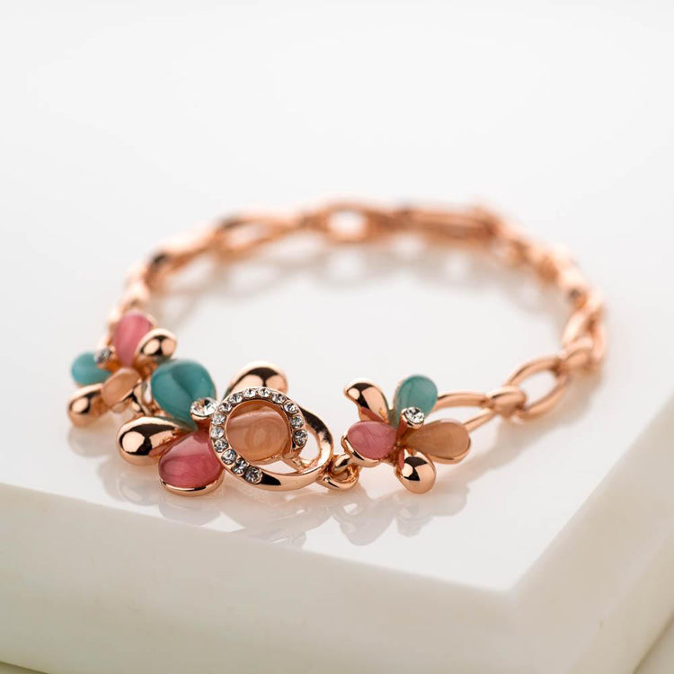 Uncut Stone Bracelet : Glass Multicolor – Myra Online