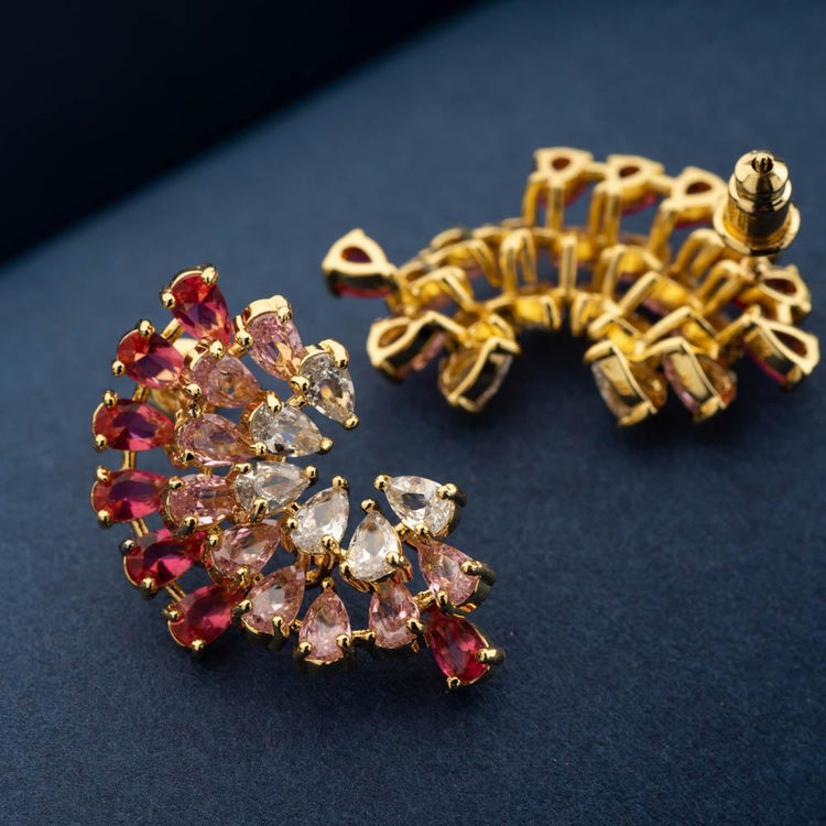 Praisey Crystal Stud Earrings - Blingvine Jewellery