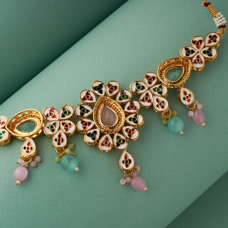 Rashna Pastel Kundan Necklace Set