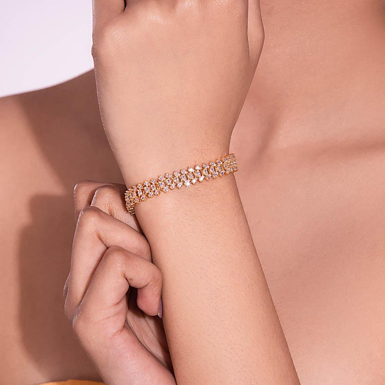 Unique Design With Diamond Gold Plated Bracelet For Women & Girls - Style  Lbra067 – Soni Fashion®