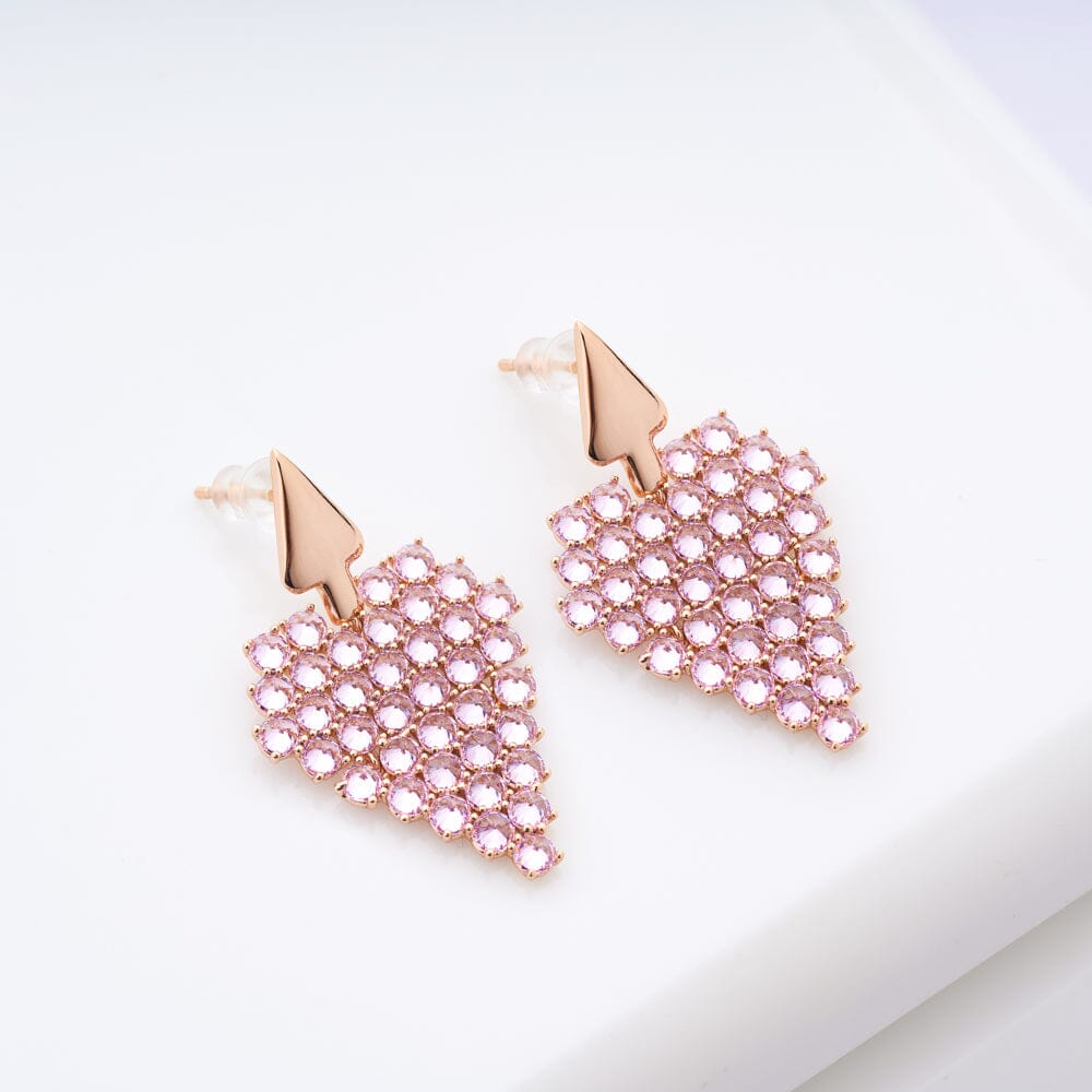 Pink beaded star earrings stylish fashion jewellery fancy artificial  designs dangler earrings designs for women  Digital Dress Room  4160738