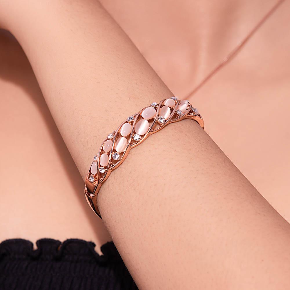 Sabah Stone Bangle Bracelet - Blingvine Jewelry