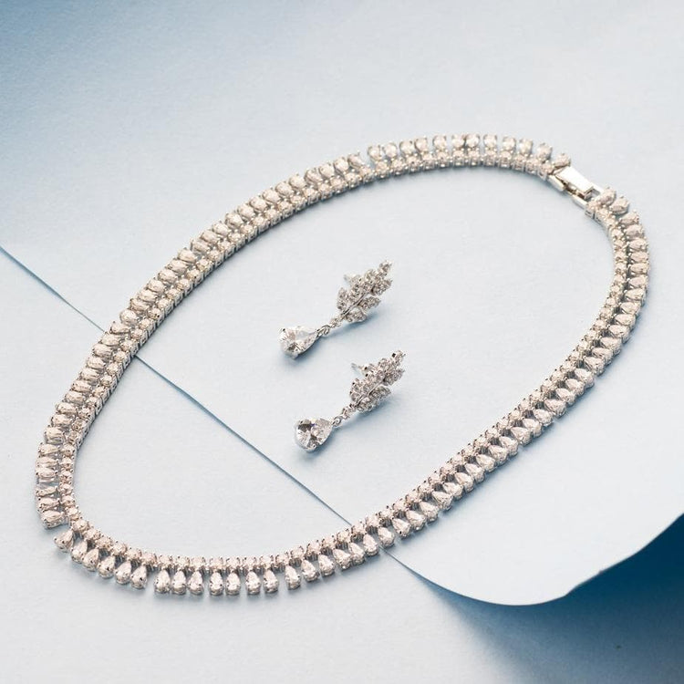 Shaifa American Diamond Necklace Set – Affinity Giya