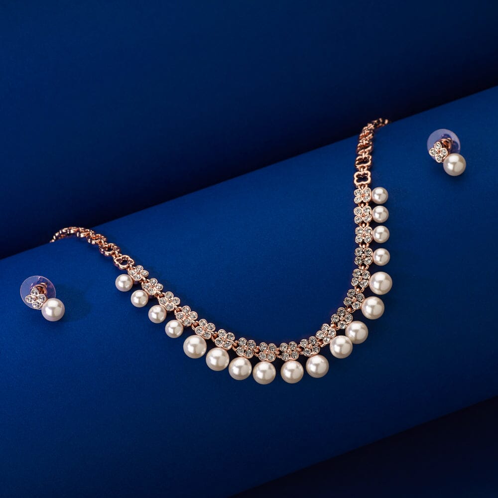 Graduated Round Pearl Necklace | Wedding Pearl Jewelry for Brides - Glitz  And Love