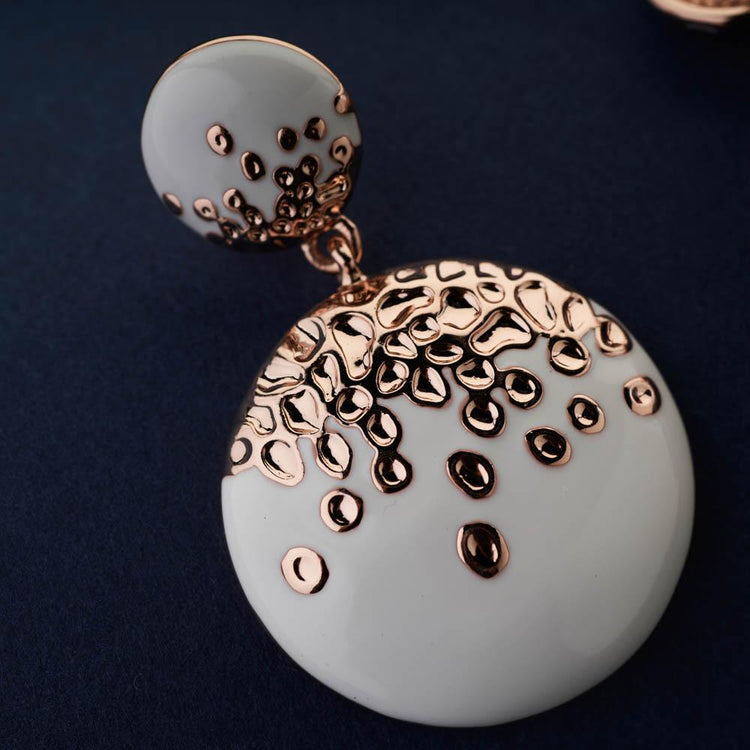 Ursula Enamel Statement Danglers Earrings - Blingvine Jewellery