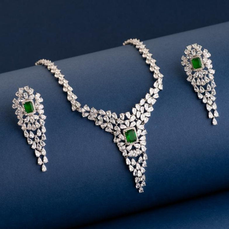 Stone Studded Choker Necklace Set - Ucchal Fashion