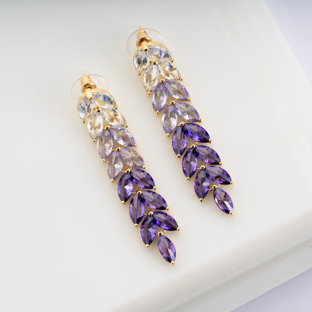 Violet Crystal Danglers