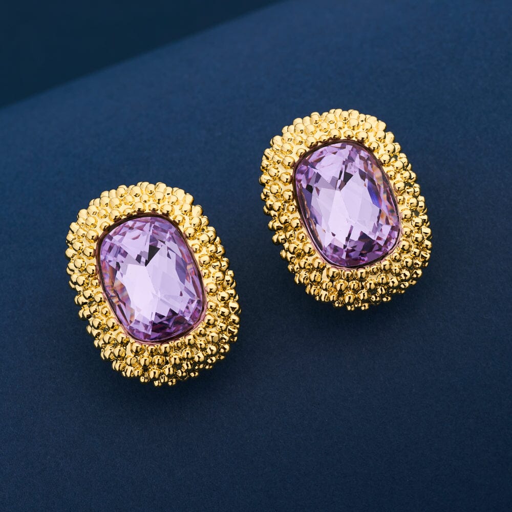 Vista Viola Stud Earrings