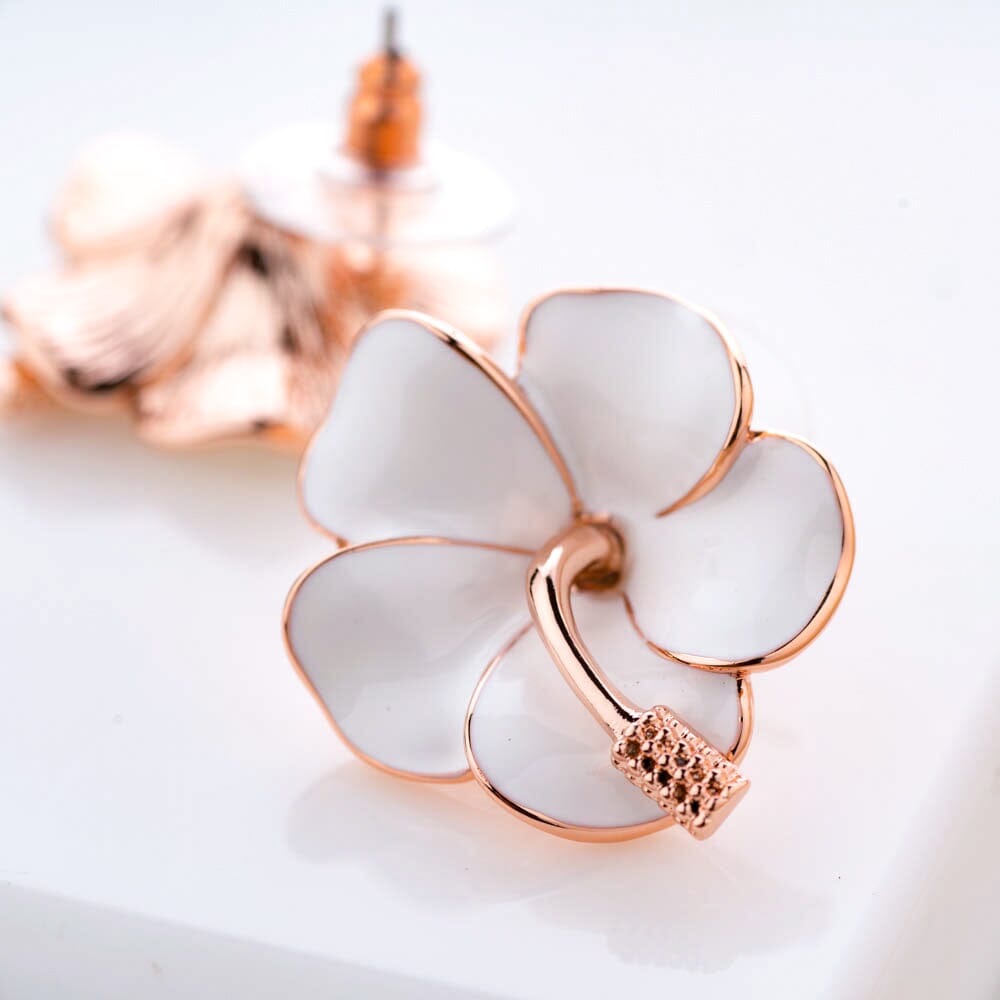 White Petunia Floral Studs